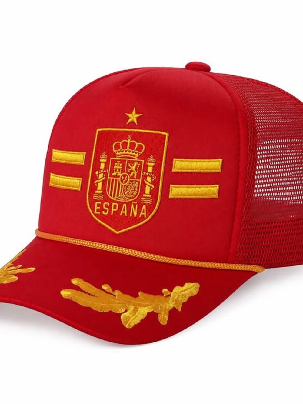 Red España Embroidered Trucker Cap - Unbranded